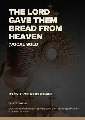 Book cover for The Lord Gave Them Bread From Heaven (Psalm 78) (Vocal solo)