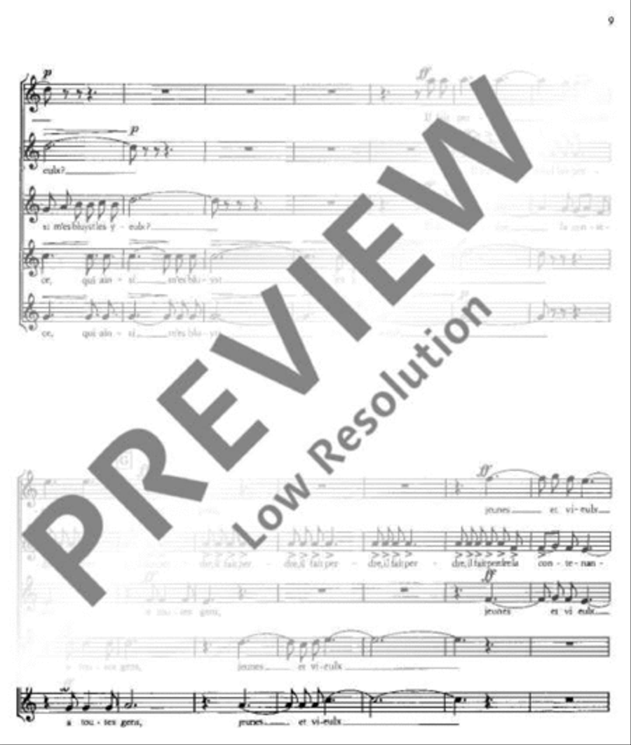Drei französische Chöre Mixed Choir scores gallery preview page 10