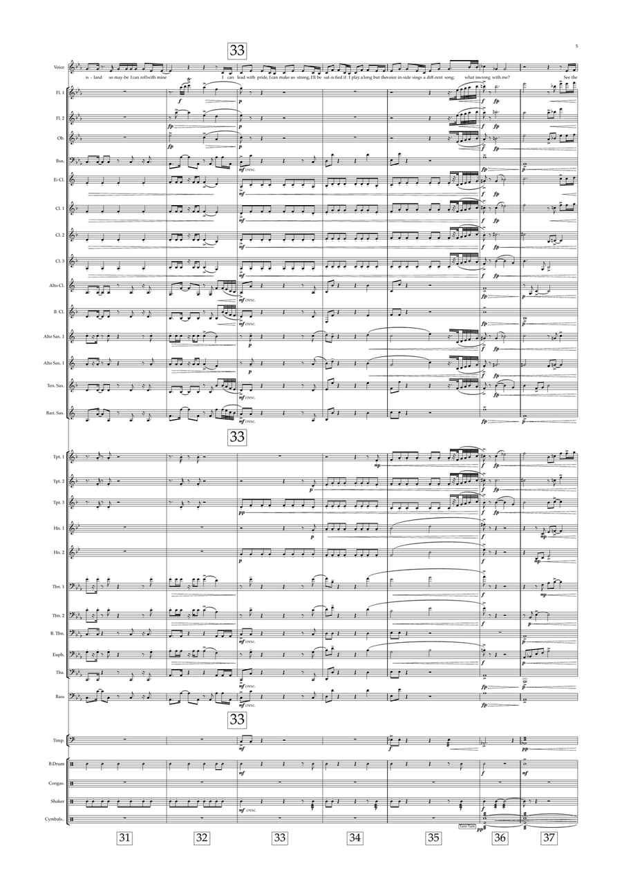 How Far I'll Go Concert Band scores gallery preview page 5