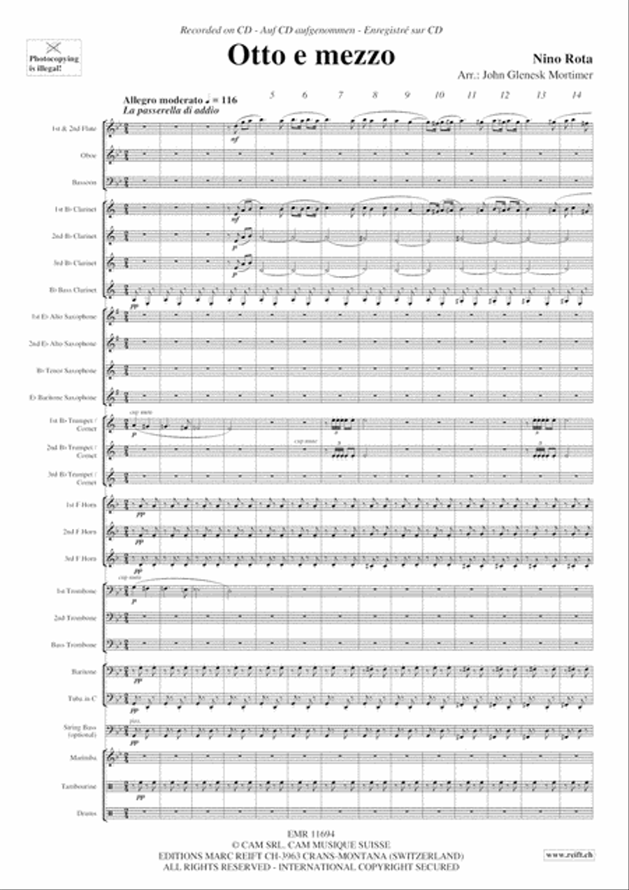 Otto e Mezzo Concert Band scores gallery preview page 4