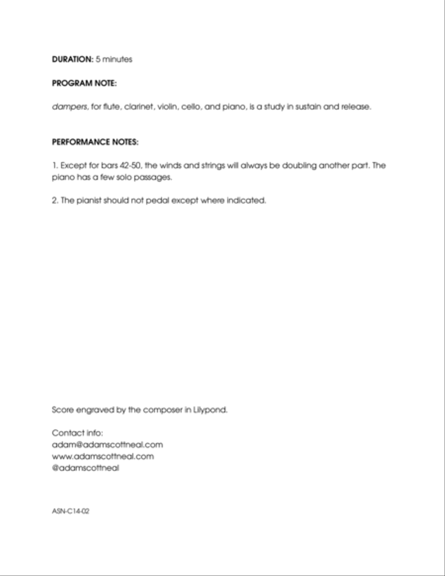 dampers dampers Small Ensemble scores gallery preview page 4