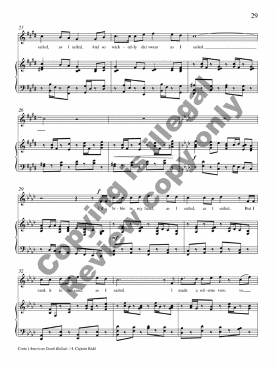 American Death Ballads (Piano/Vocal Score) High Voice scores gallery preview page 41