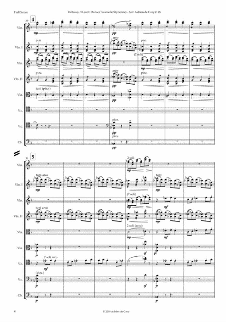 Danse (Tarantelle Styrienne) String Orchestra scores gallery preview page 4