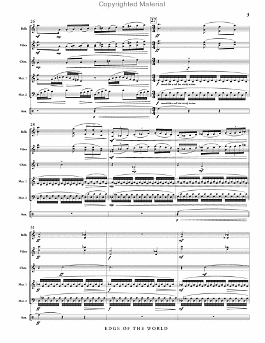 Edge of the World (score & parts) Percussion Ensemble scores gallery preview page 4