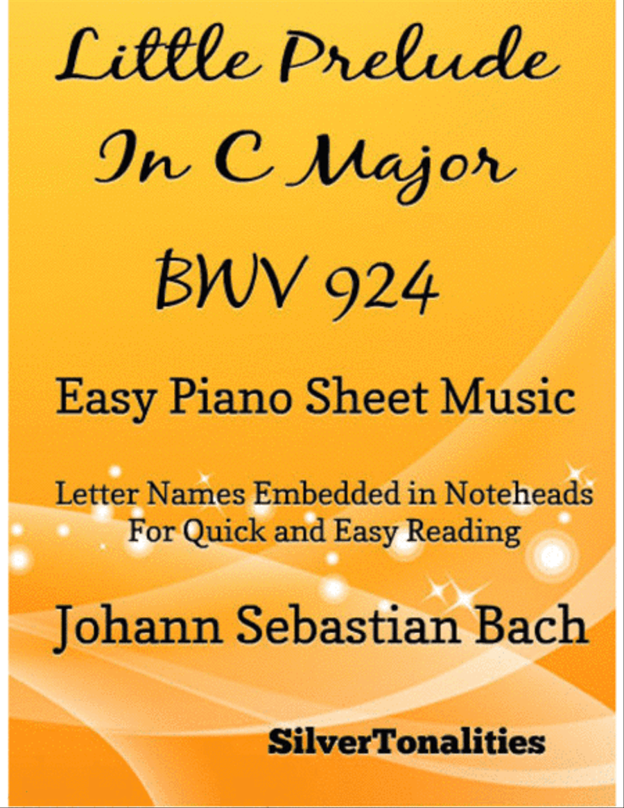 Little Prelude in C Major BWV 924 Beginner Piano Sheet Music Easy Piano scores gallery preview page 1