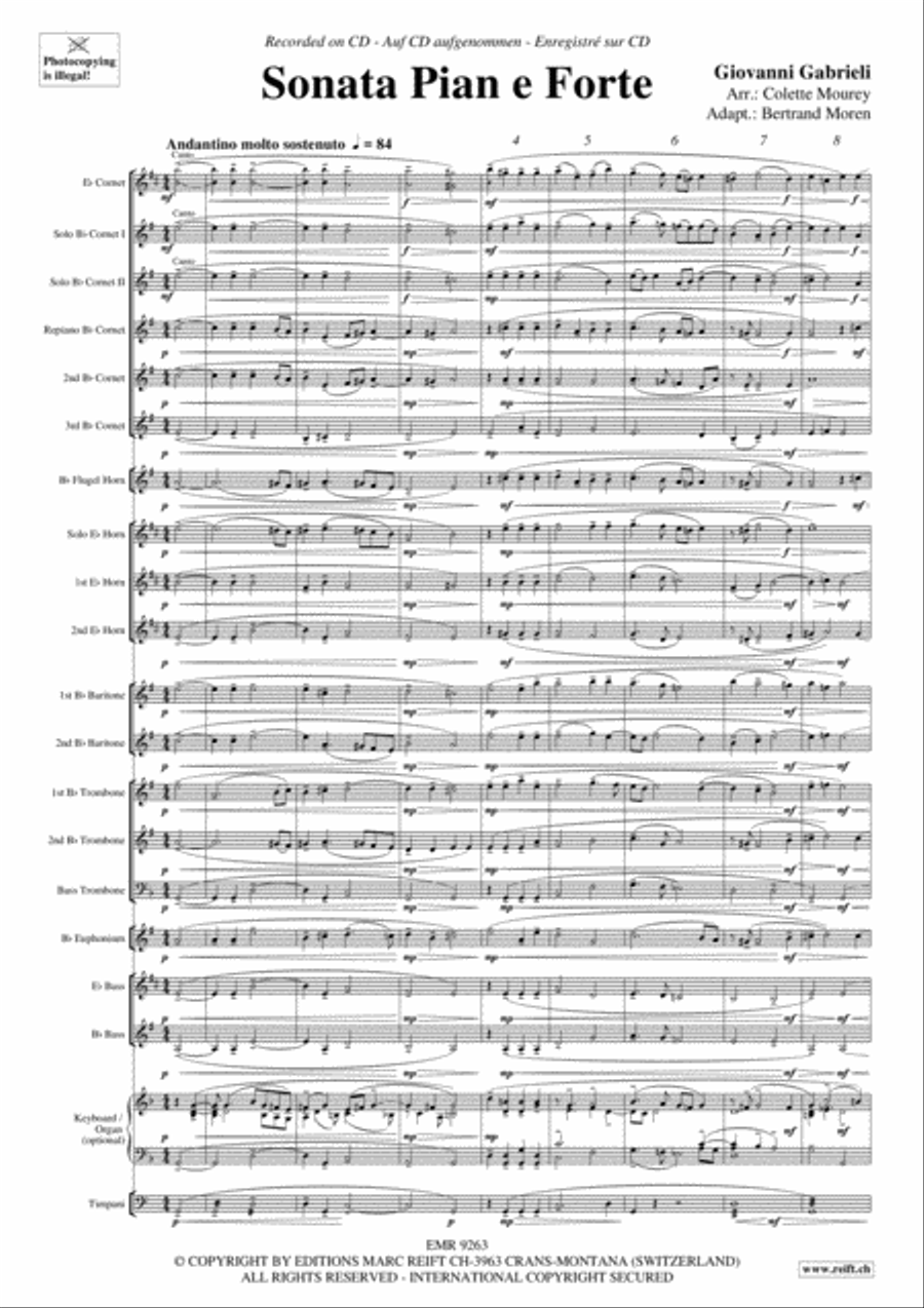 Sonata Pian e Forte Sonata Pian e Forte Brass Band scores gallery preview page 4