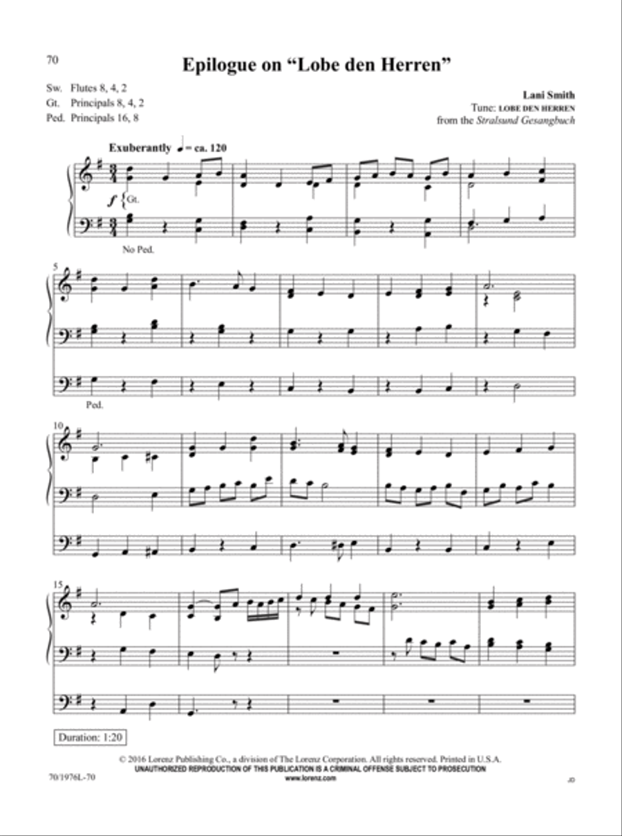 The Organist's Library, Vol. 60 Organ Solo scores gallery preview page 25