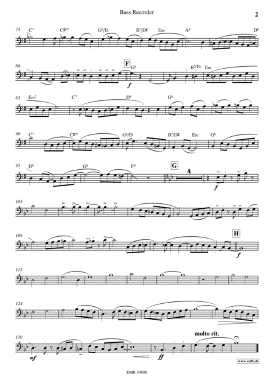 Anchors Aweigh Bass Recorder scores gallery preview page 3
