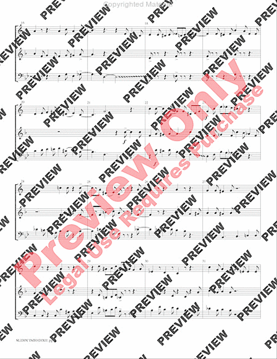 Slidin' into Dixie Brass Ensemble scores gallery preview page 4