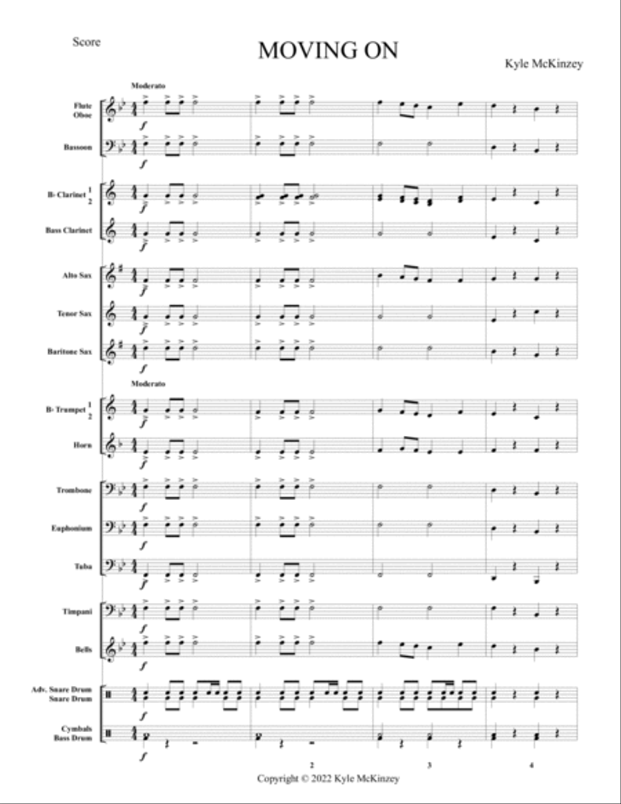 Moving On Concert Band scores gallery preview page 3