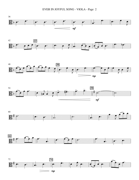 Ever In Joyful Song - Viola