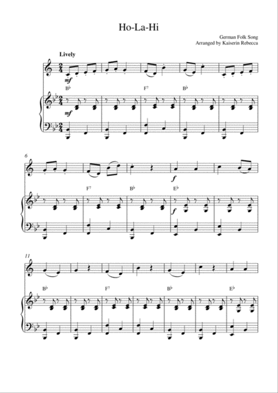 Ho-La-Hi Ho-La-Hi Trumpet Solo scores gallery preview page 1