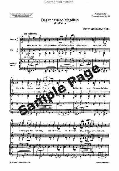 Schumann `das Verlassene Magdelein'