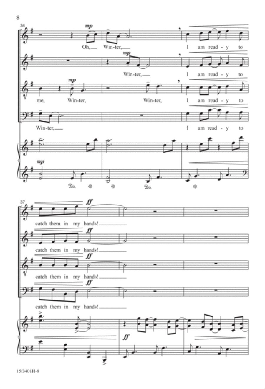 Winter's Waking 4-Part scores gallery preview page 8