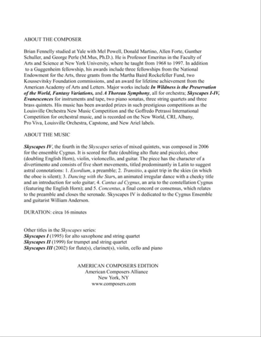 [Fennelly] Skyscapes IV Small Ensemble scores gallery preview page 4