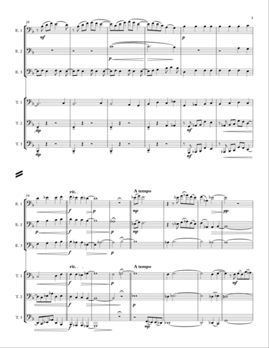 Firm Land for Tubas and Euphoniums Brass Duet scores gallery preview page 3