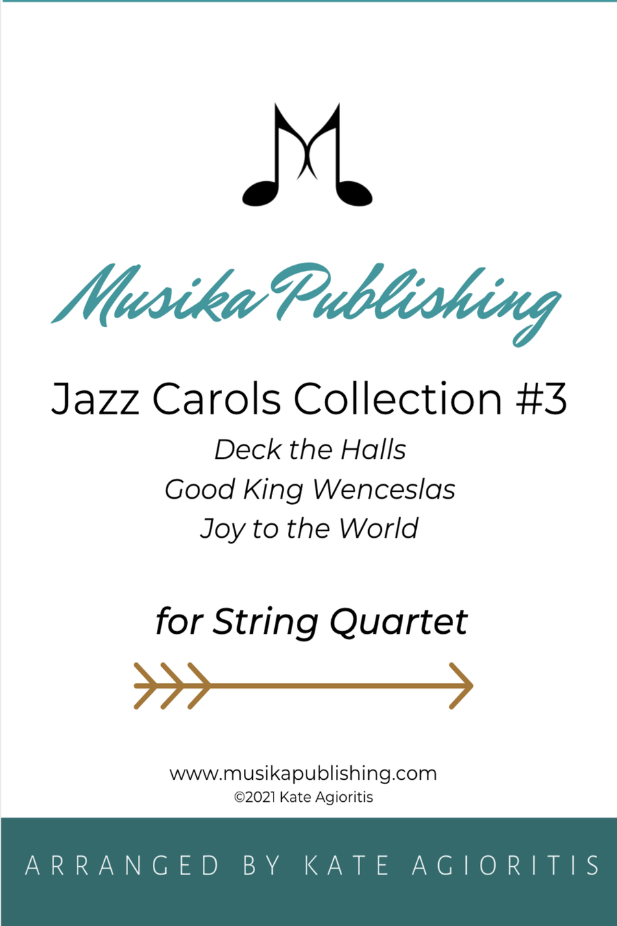 Jazz Carols Collection String Quartet - Set 3: Deck the Halls; Good King Wenceslas; Joy to the World String Quartet scores gallery preview page 1