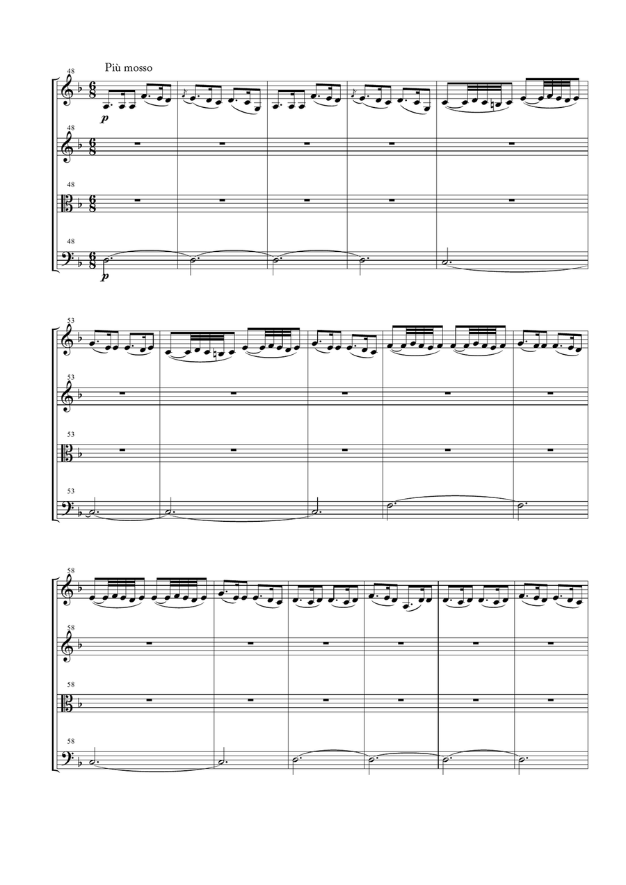 Last Of The Mohicans (main Theme) String Quartet scores gallery preview page 4