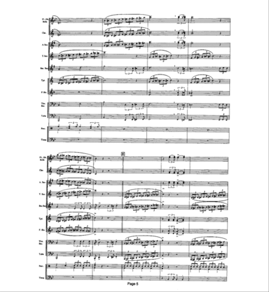 Automatic Chromatic Lots of Fun Warmin' Up Blues Concert Band scores gallery preview page 4