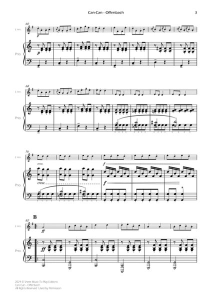 Offenbach - Can-Can - English Horn and Piano (Full Score and Parts) image number null