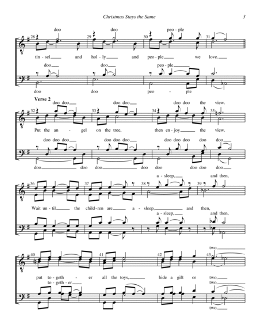 Christmas Stays The Same TTBB scores gallery preview page 3
