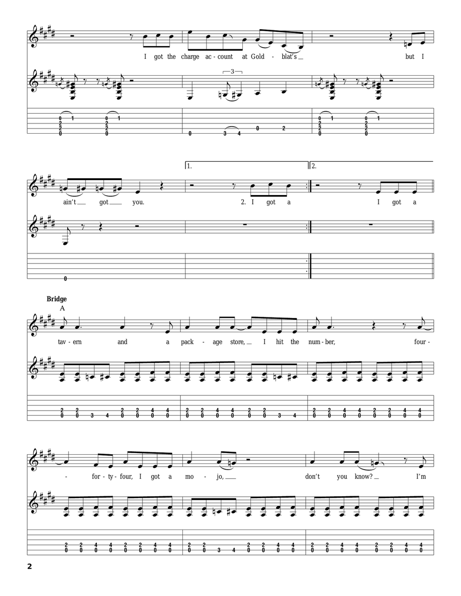 I Ain't Got You Acoustic Guitar scores gallery preview page 2