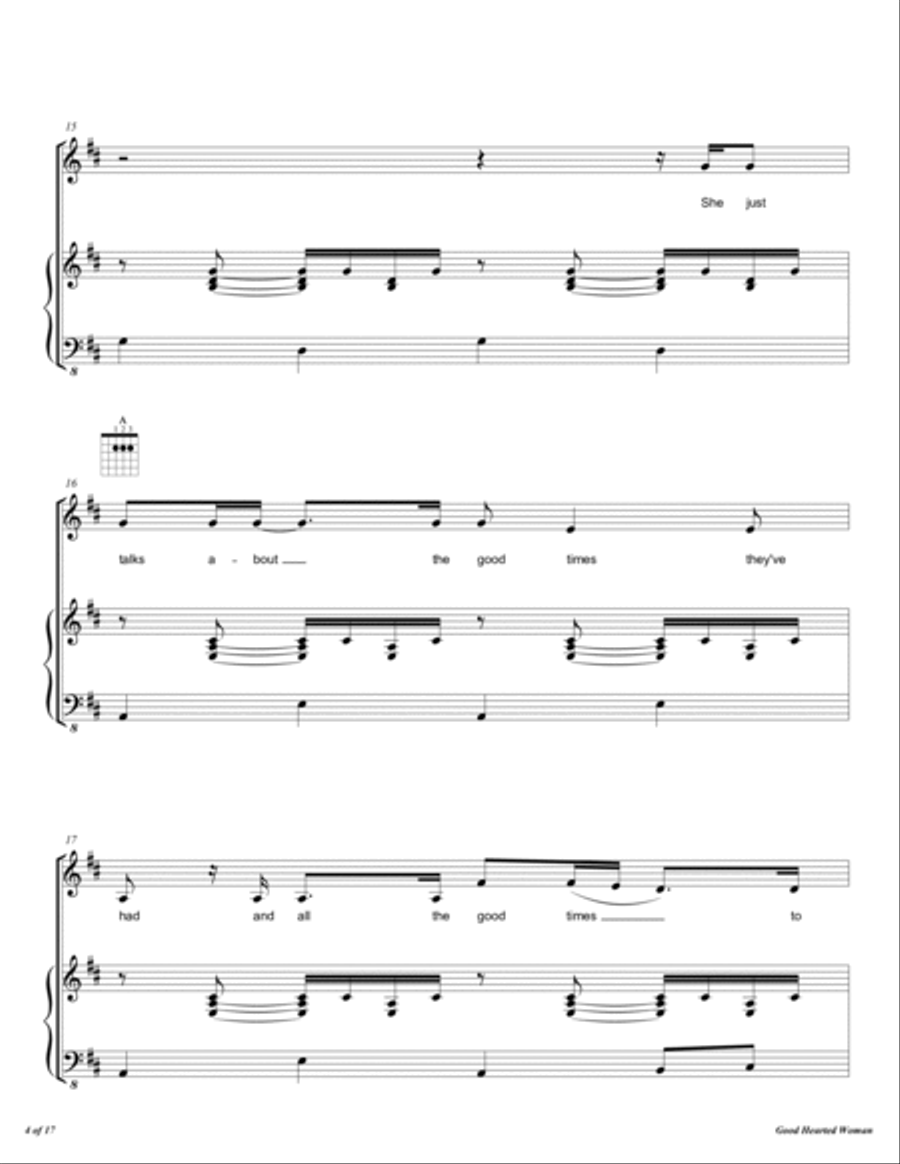 A Good Hearted Woman Voice scores gallery preview page 5