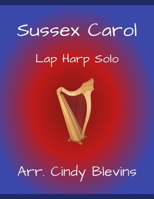 Book cover for Sussex Carol, for Lap Harp Solo