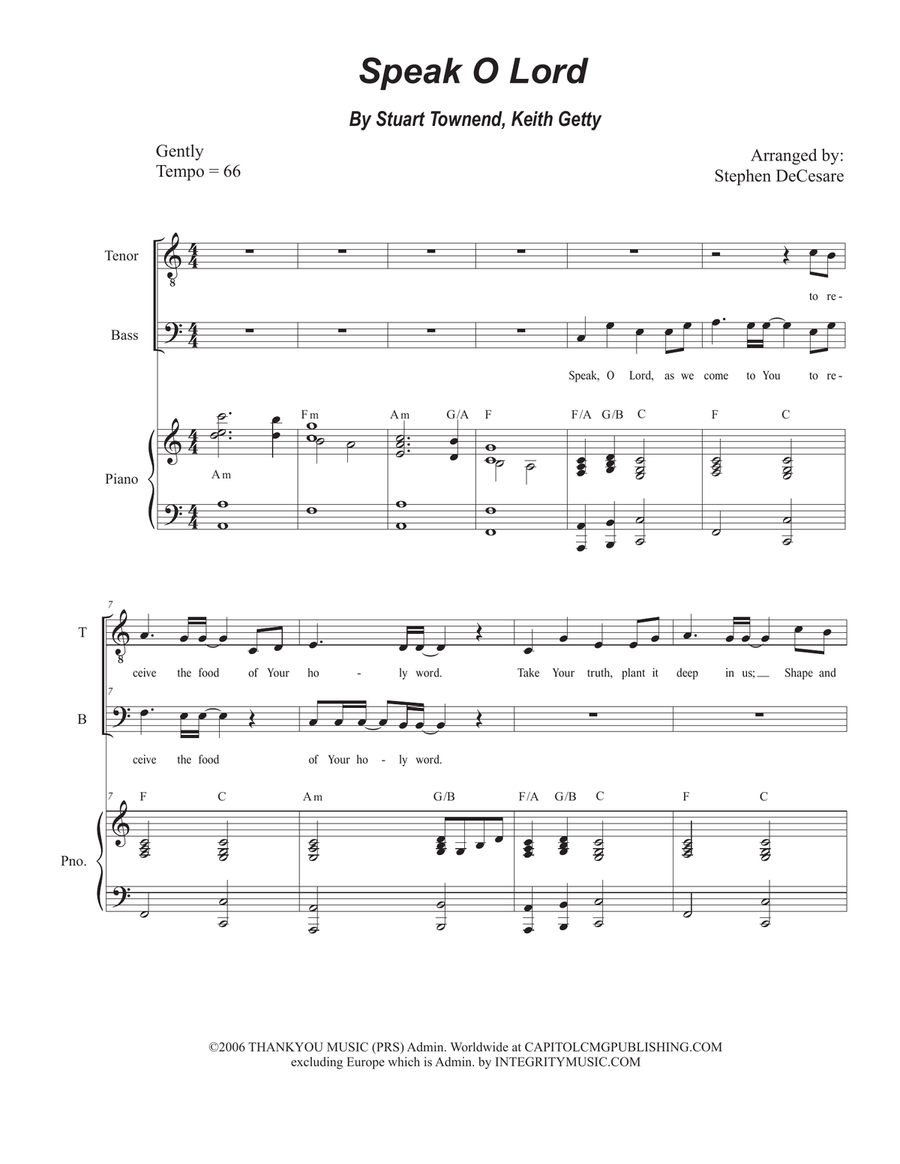 Speak O Lord TB scores gallery preview page 1