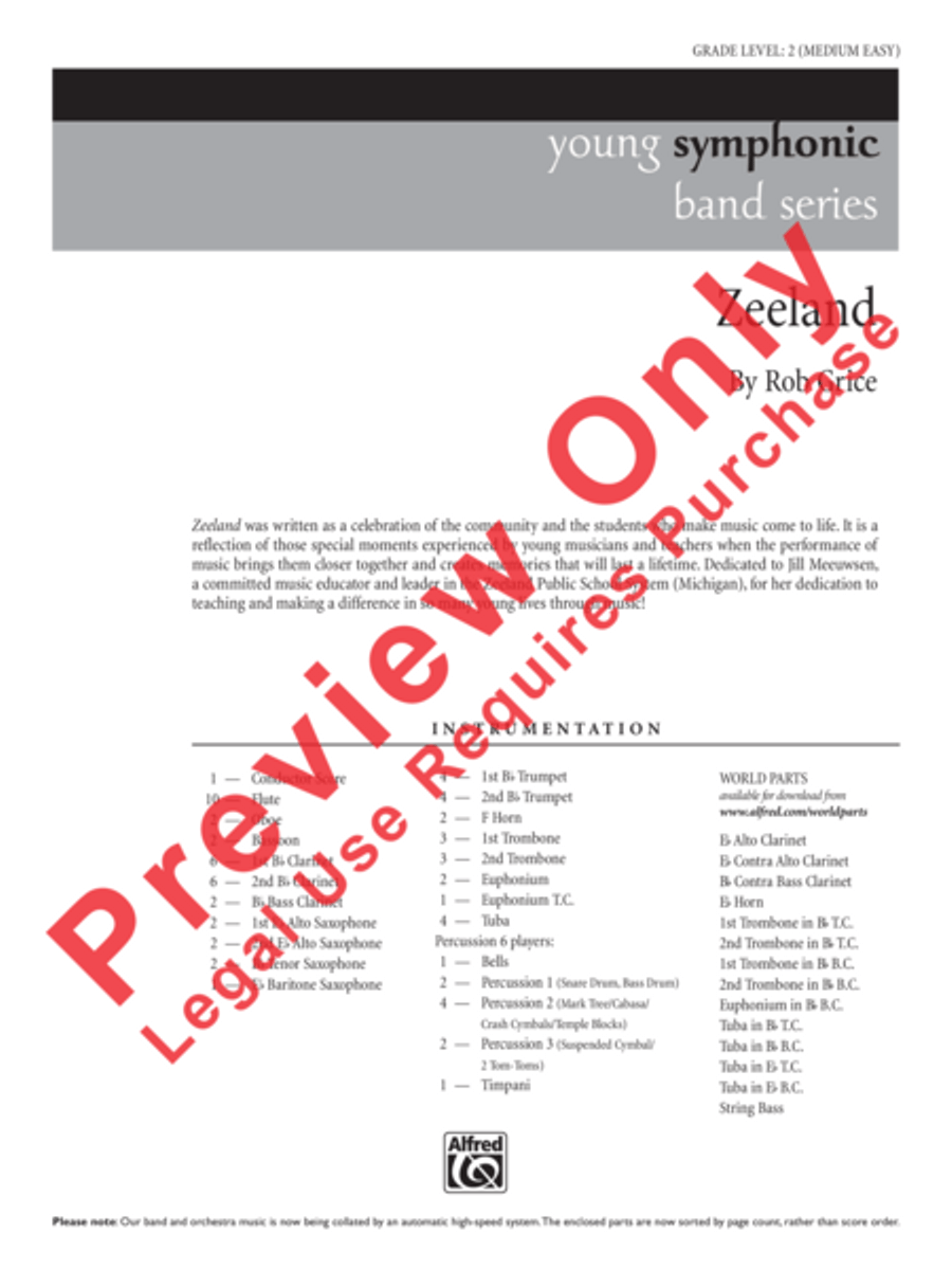 Zeeland Zeeland Concert Band scores gallery preview page 22