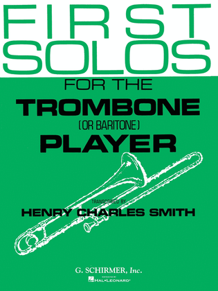 Book cover for First Solos for the Trombone or Baritone Player