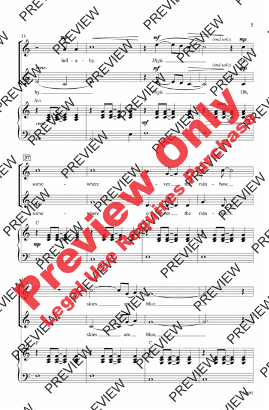 Over the Rainbow 2-Part scores gallery preview page 5