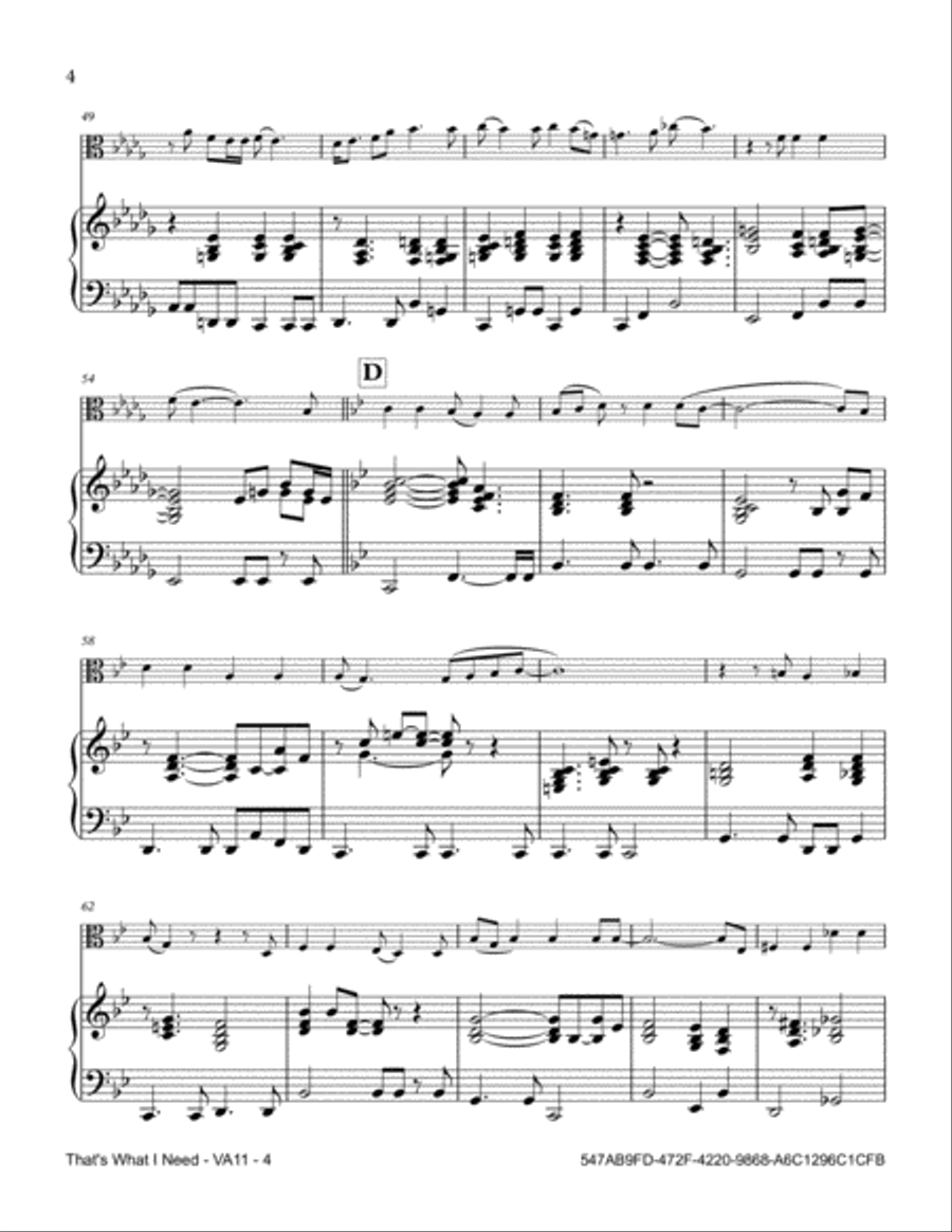 That's What I Need Viola scores gallery preview page 4