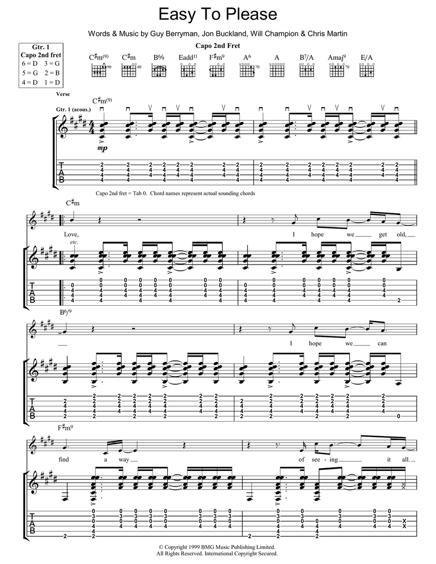 Easy To Please Acoustic Guitar scores gallery preview page 1