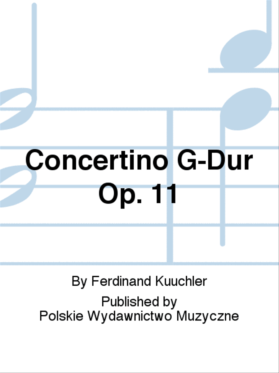Concertino G-Dur Op. 11 Violin Solo scores gallery preview page 1