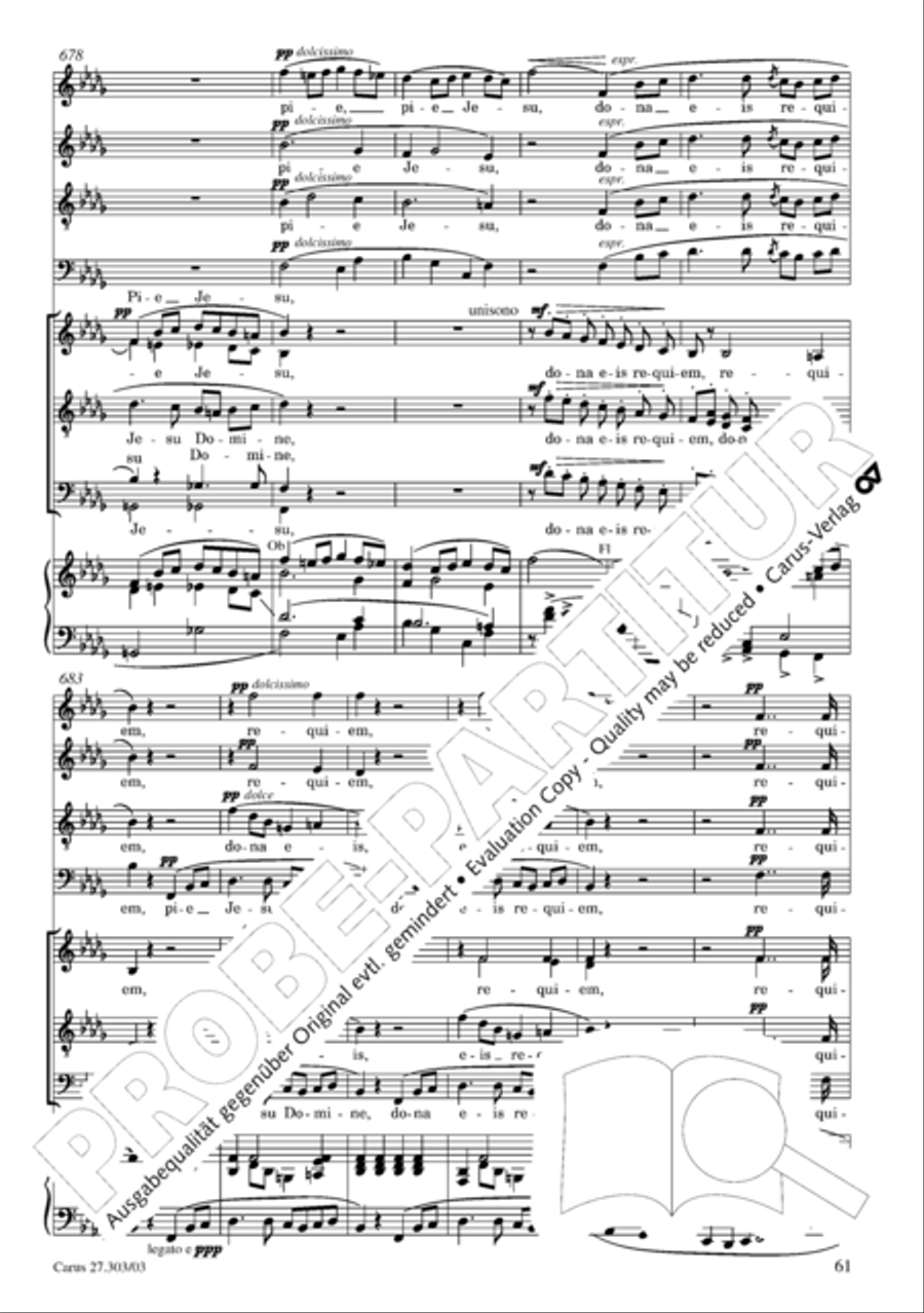 Messa da Requiem 4-Part scores gallery preview page 62