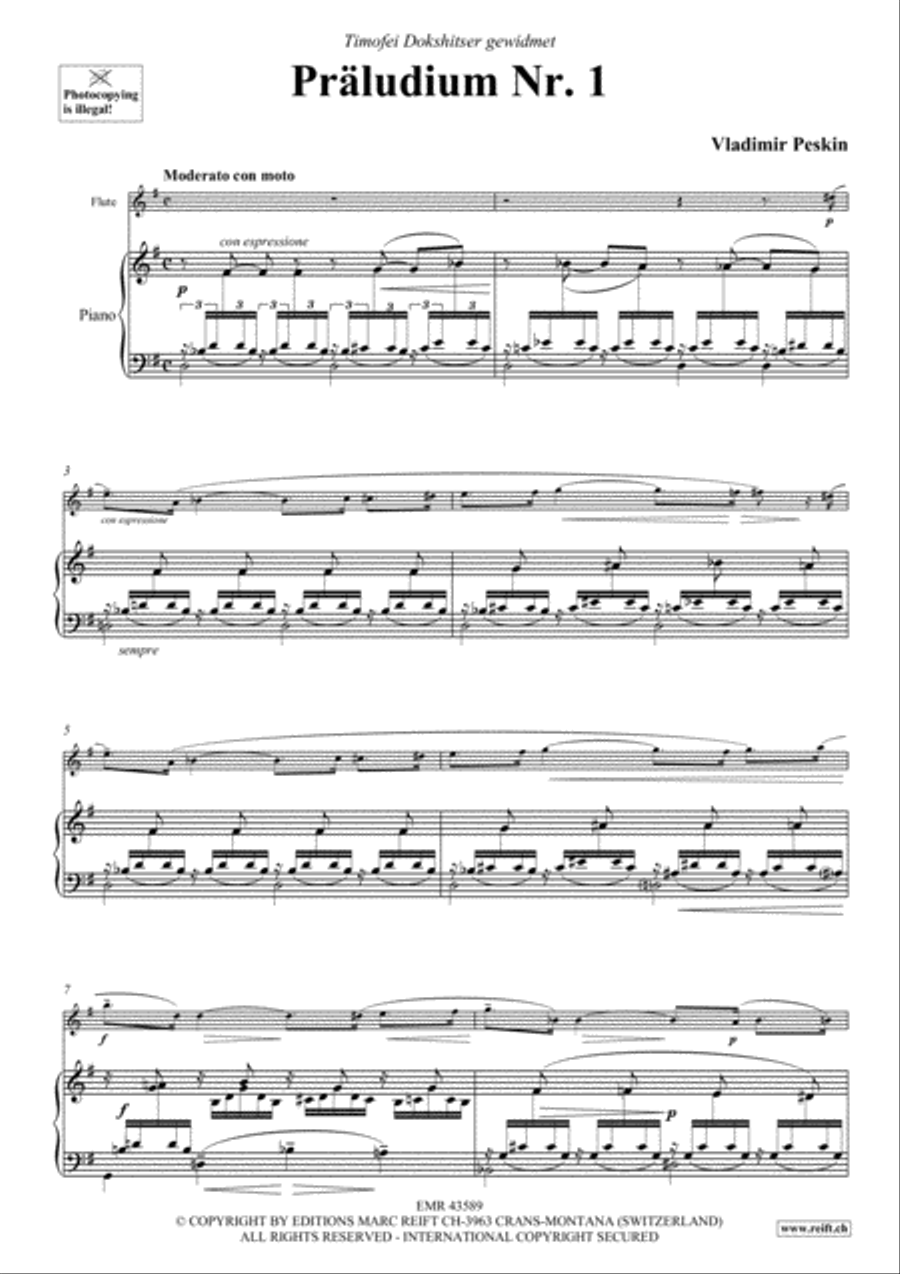 Praludium No. 1 Flute Solo scores gallery preview page 3