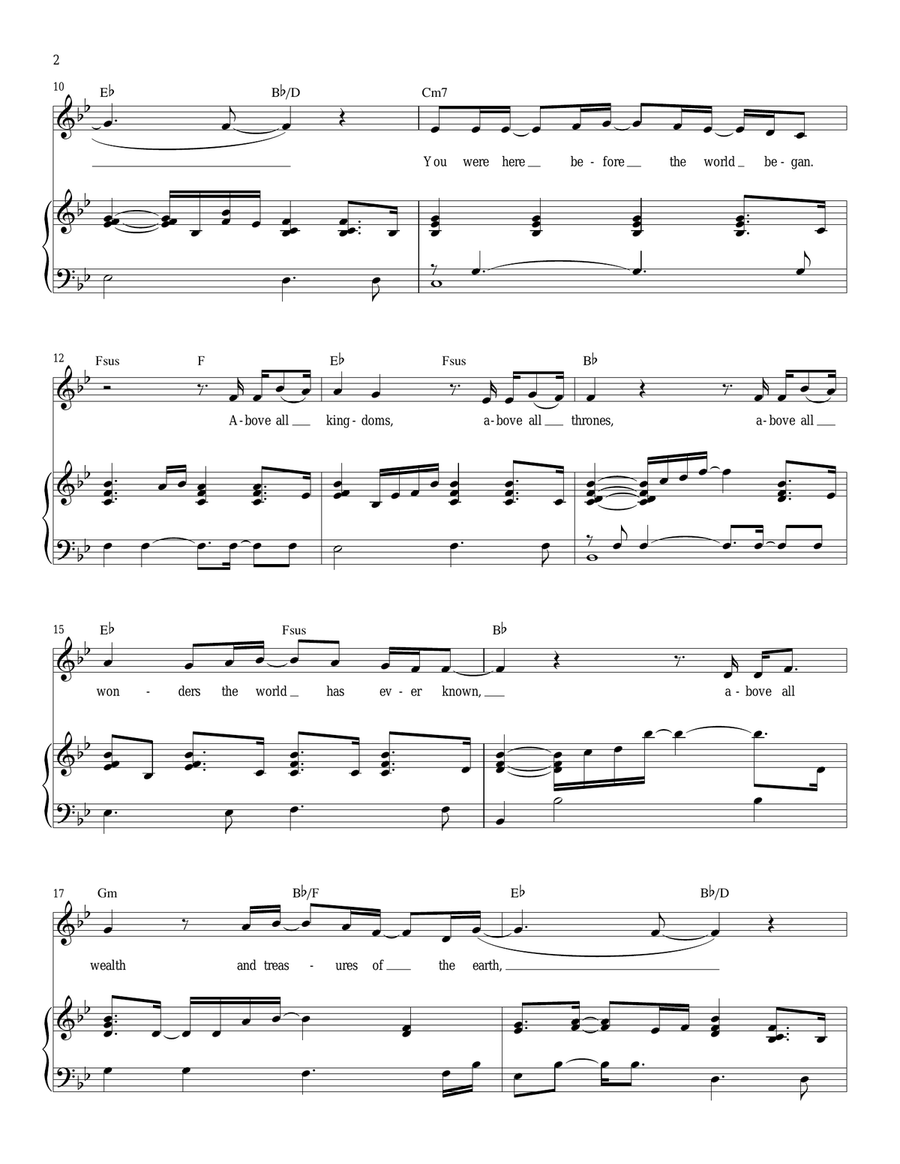 Above All Above All Piano, Vocal scores gallery preview page 2