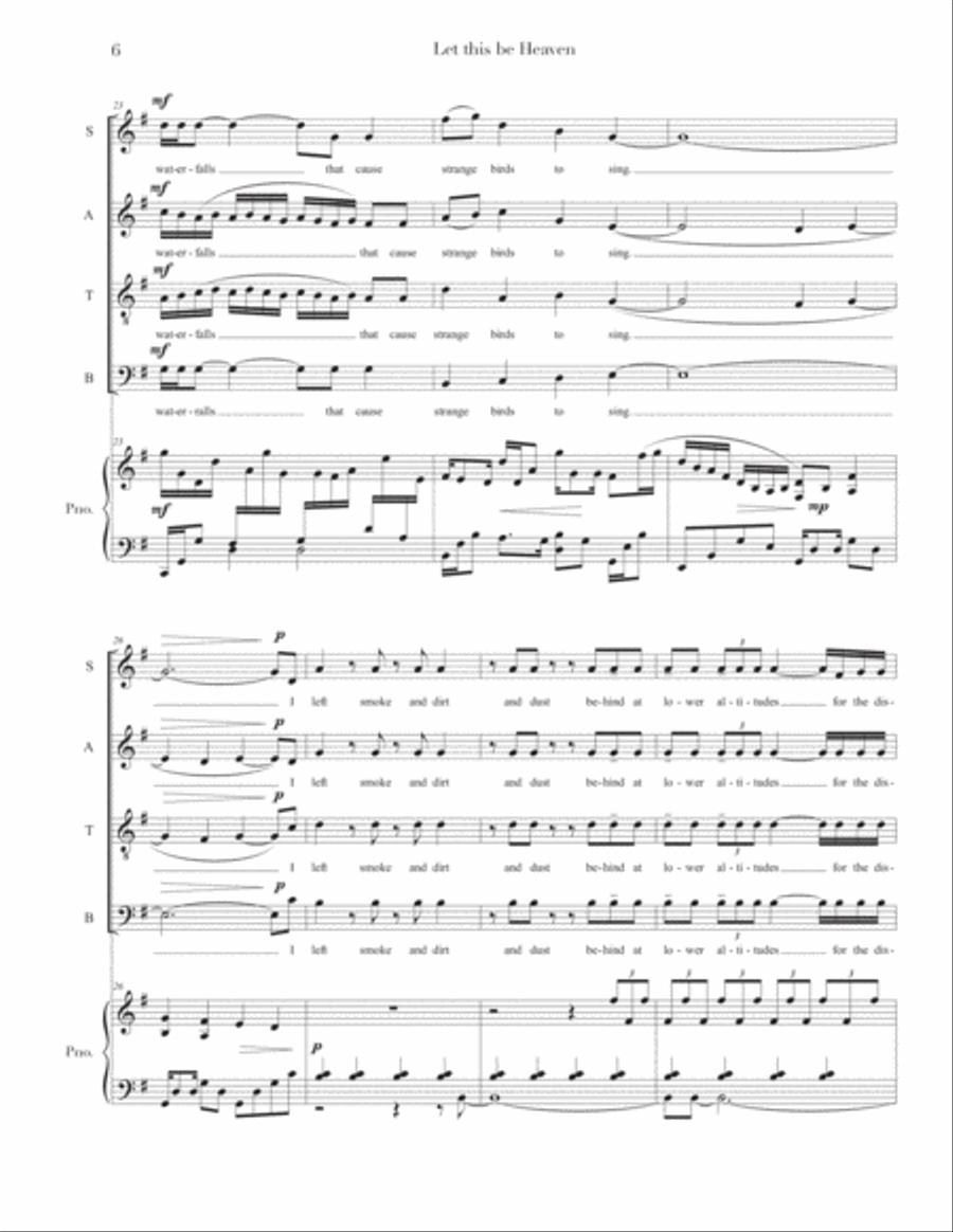 Let This Be Heaven ( s a t b + piano ) 4-Part scores gallery preview page 6