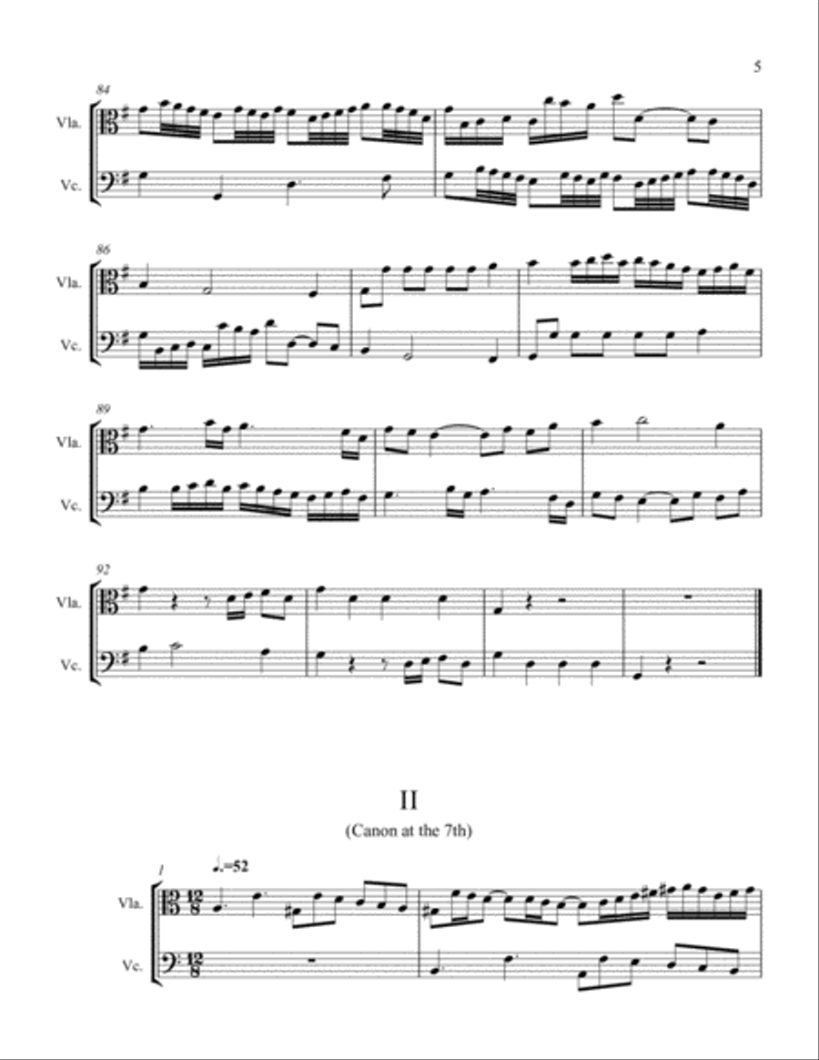 15 Canons for Viola and Cello String Duet scores gallery preview page 5