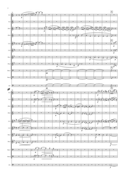 Pierné: Album pour mes Petits Amis Op.14 - 1.Pastorale - symphonic wind dectet image number null