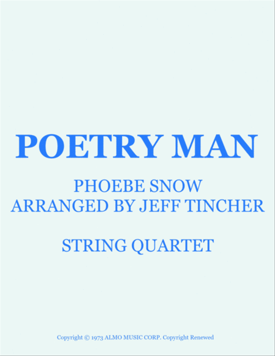 Poetry Man String Quartet scores gallery preview page 1