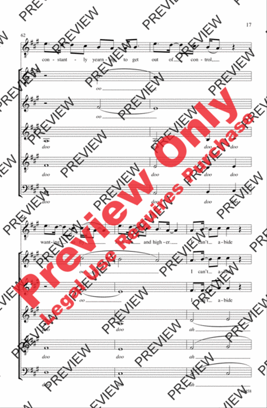 Standing Outside the Fire 4-Part scores gallery preview page 17