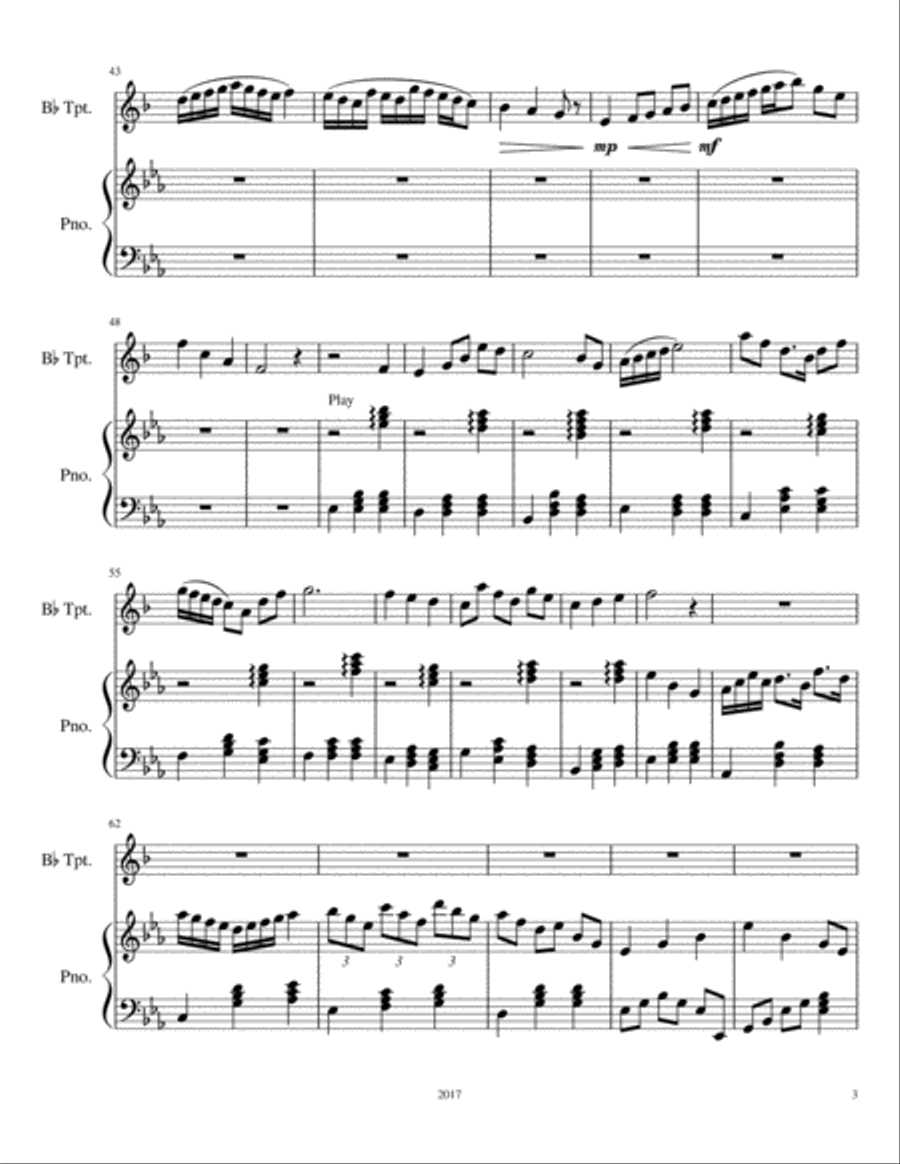 Trumpet Waltz Trumpet Waltz Trumpet Solo scores gallery preview page 3