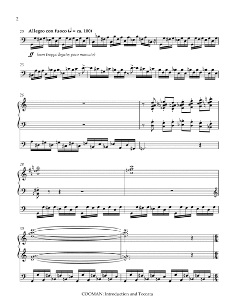 Introduction and Toccata Organ Solo scores gallery preview page 2