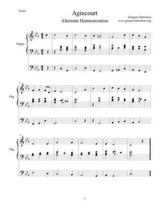 Agincourt Alternate Harmonization for Organ