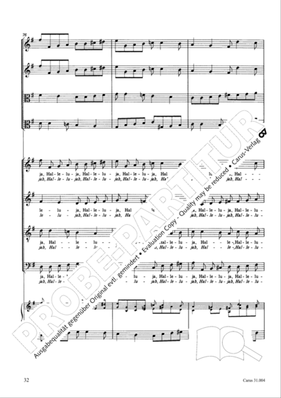 Christ lay in death's cold prison (Christ lag in Todesbanden) 4-Part scores gallery preview page 33