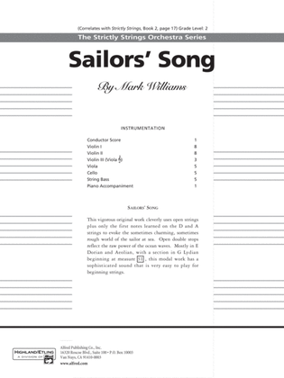 Sailor's Song: Score
