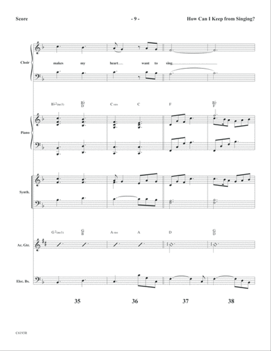 How Can I Keep From Singing? Choir scores gallery preview page 10