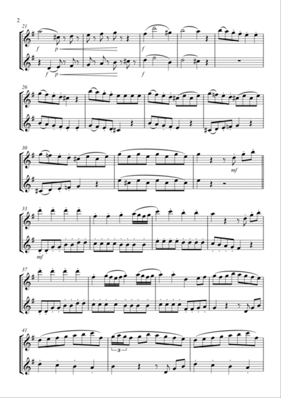 Eine Kleine Nachtmusik – Rondo: Flute Duet Eine Kleine Nachtmusik – Rondo: Flute Duet Flute Duet scores gallery preview page 2